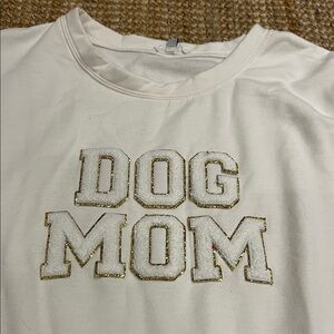 White 'Dog Mom' Sweatshirt